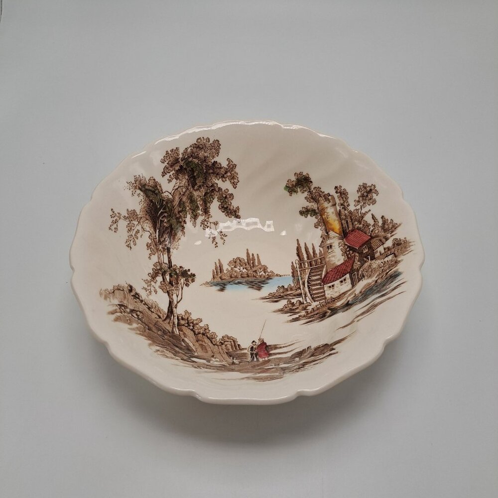 Johnson Bros The Old Mill Round Serving Bowl England